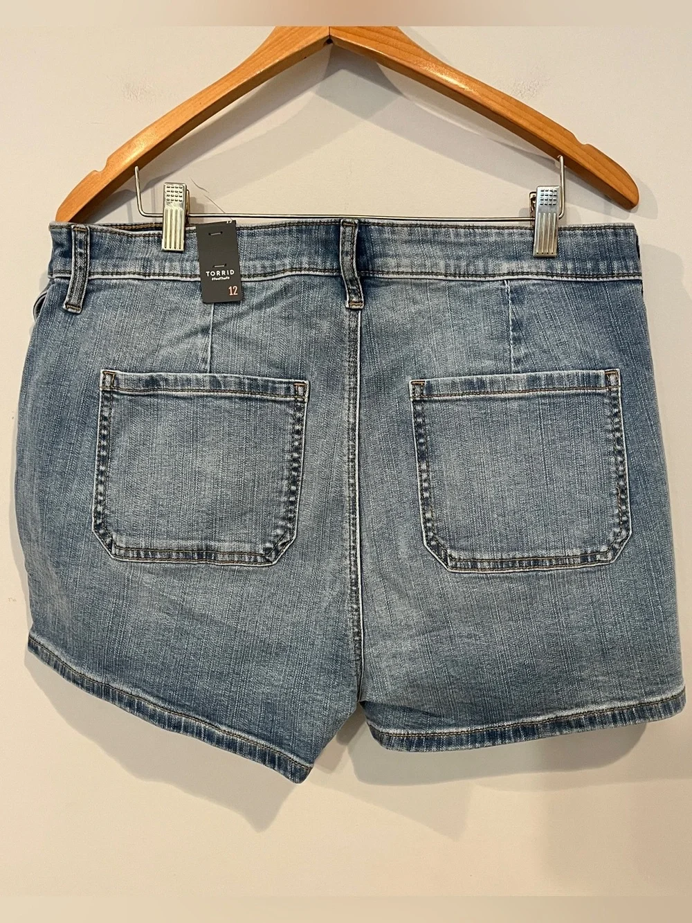 Torrid Blue Denim Mini Skort with Belt Loop